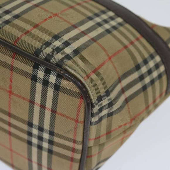 Burberrys Nova Check Shoulder Bag Nylon Canvas Beige Auth 60438 - Picture 14 of 16